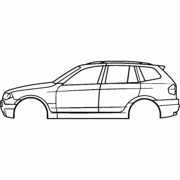 Obraz wycinany z drewna samochodu bmw 2004 x3 e83 1st gen