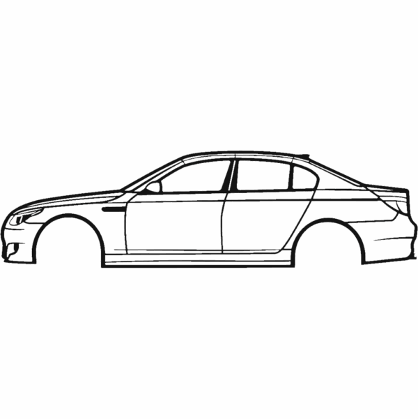 Obraz wycinany z drewna samochodu bmw 2005 m5 e60