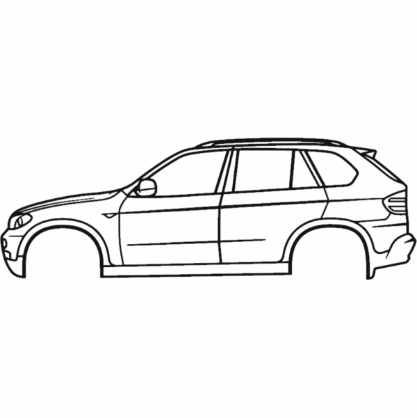Obraz wycinany z drewna samochodu bmw 2007 x5 e70 2nd gen