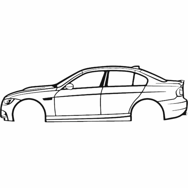 Obraz wycinany z drewna samochodu bmw 2008 e90 m3