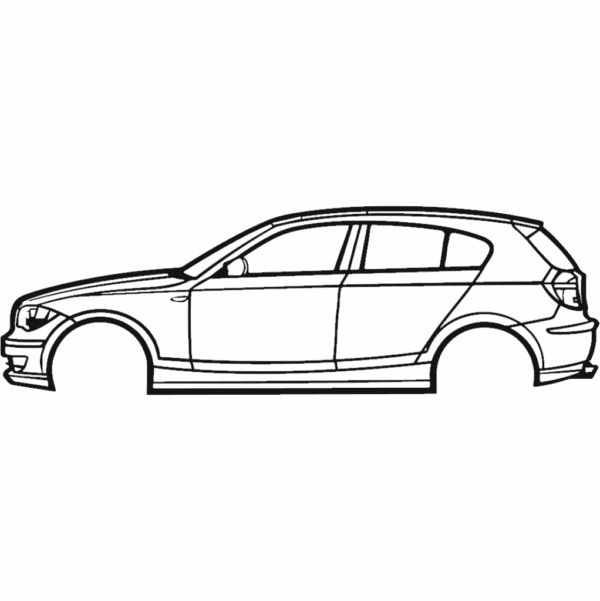 Obraz wycinany z drewna samochodu bmw 2009 1 series e87 hatchback
