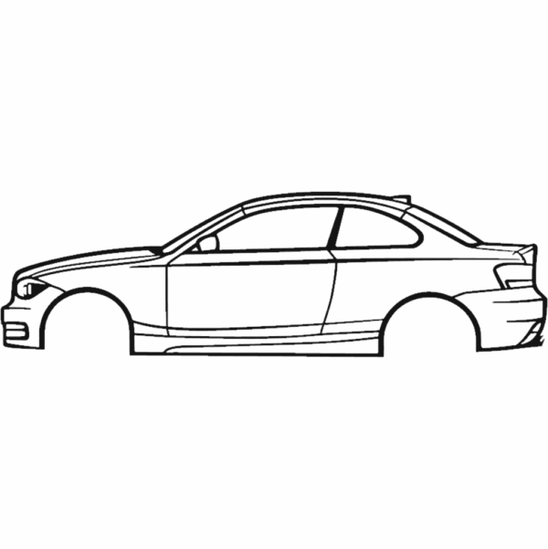 Obraz wycinany z drewna samochodu bmw 2009 e82 coupe
