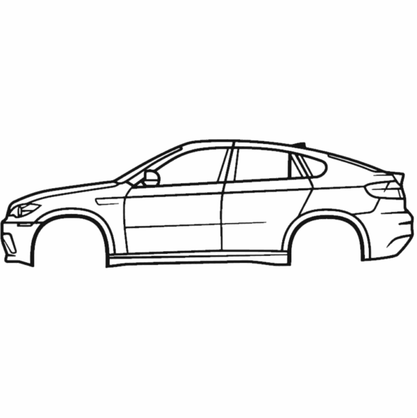 Obraz wycinany z drewna samochodu bmw 2010 x6 m e71 1st gen