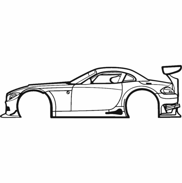 Obraz wycinany z drewna samochodu bmw 2010 z4 gt3