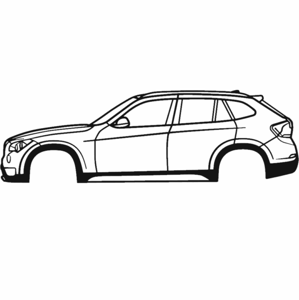 Obraz wycinany z drewna samochodu bmw 2013 x1 e84 1st gen