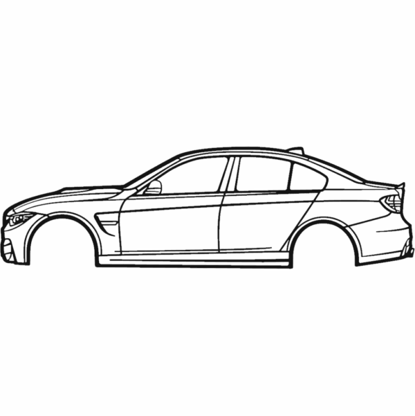 Obraz wycinany z drewna samochodu bmw 2014 m3 f80