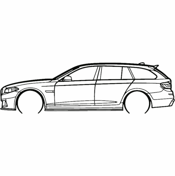 Obraz wycinany z drewna samochodu bmw 5 series f11