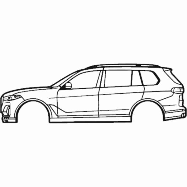 Obraz wycinany z drewna samochodu bmw alpina xb7 g07 1st gen 2021