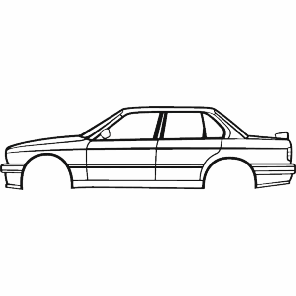 Obraz wycinany z drewna samochodu bmw e30 m tech ii sedan
