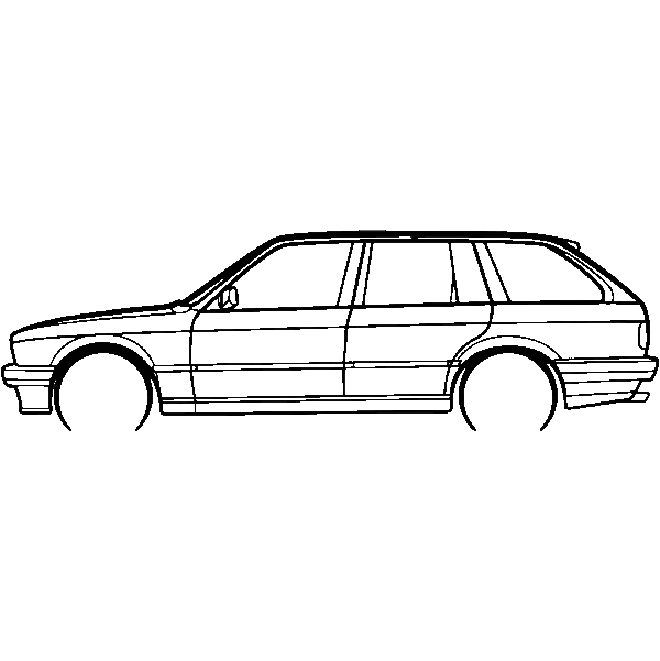 Obraz wycinany z drewna samochodu bmw e30 wagon