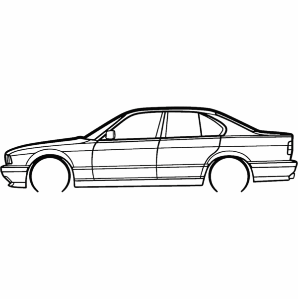Obraz wycinany z drewna samochodu bmw e34_m5