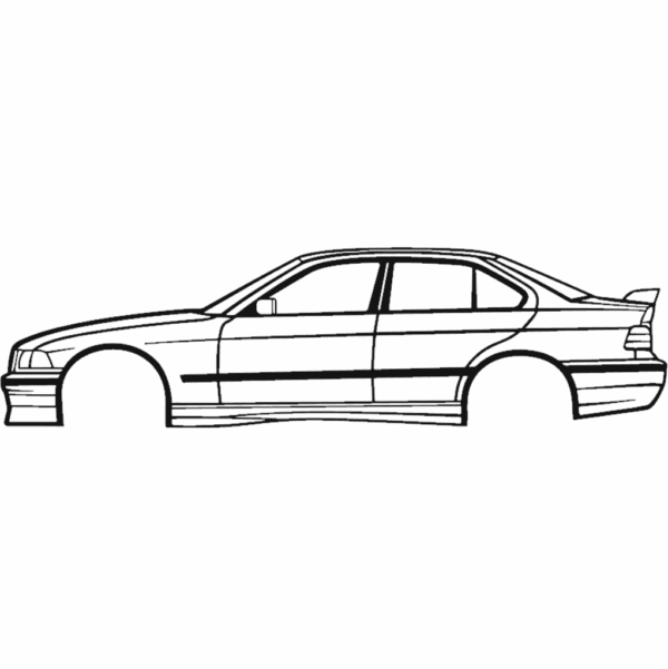Obraz wycinany z drewna samochodu bmw e36 alpina