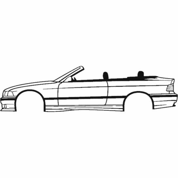 Obraz wycinany z drewna samochodu bmw e36 cabrio open top