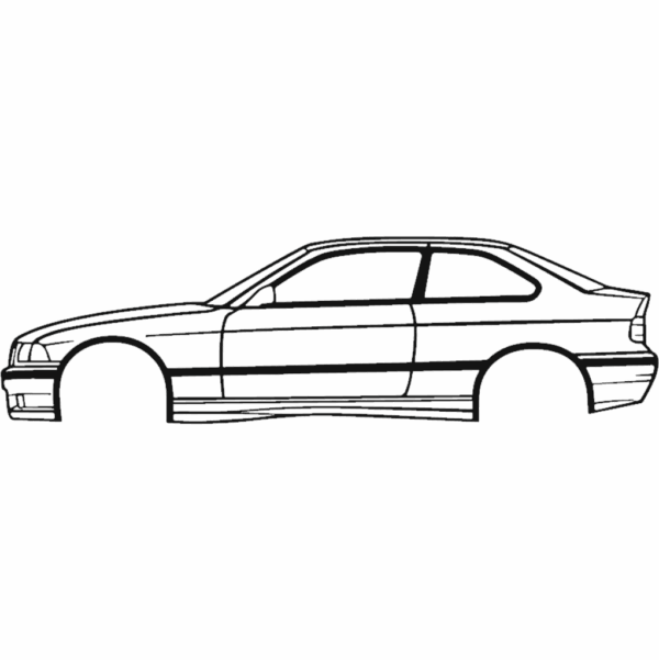 Obraz wycinany z drewna samochodu bmw e36 compact
