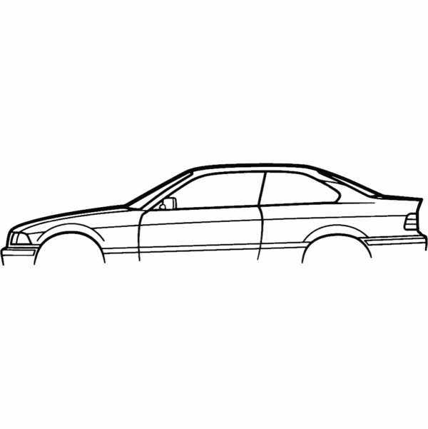 Obraz wycinany z drewna samochodu bmw e36 coupe