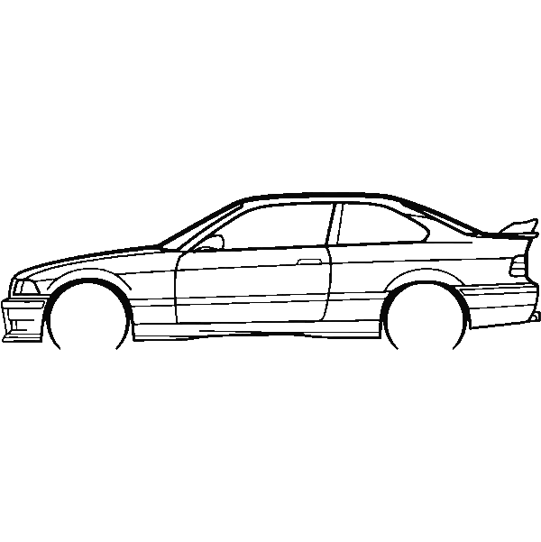 Obraz wycinany z drewna samochodu bmw e36 m3 coupe