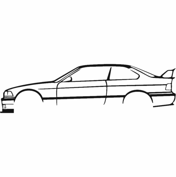 Obraz wycinany z drewna samochodu bmw e36 m3_