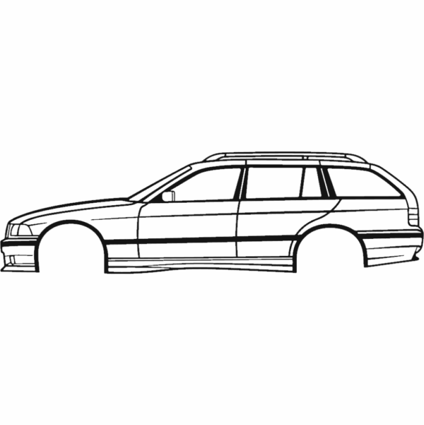 Obraz wycinany z drewna samochodu bmw e36 touring