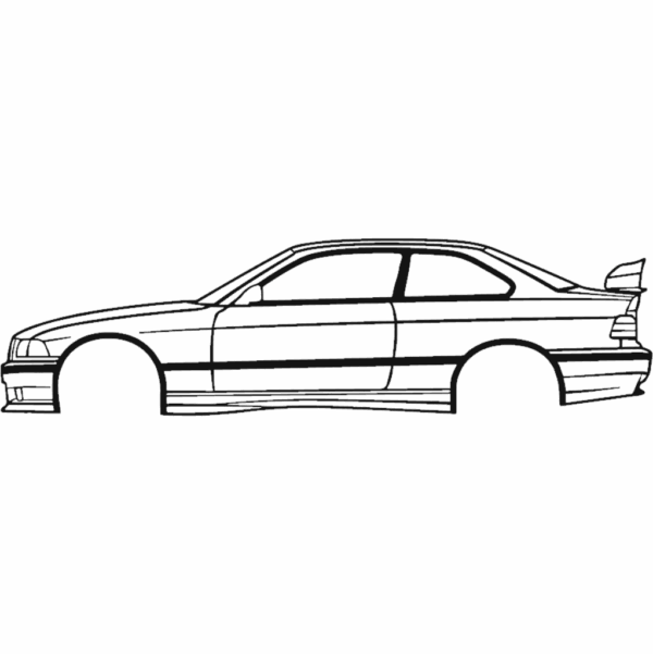 Obraz wycinany z drewna samochodu bmw e36_m3