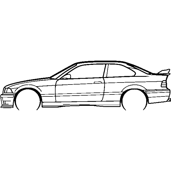 Obraz wycinany z drewna samochodu bmw e36_m3_