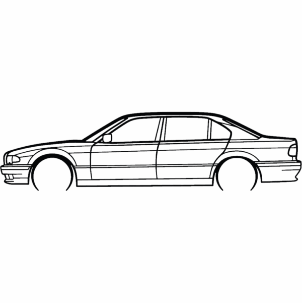 Obraz wycinany z drewna samochodu bmw e38 740i