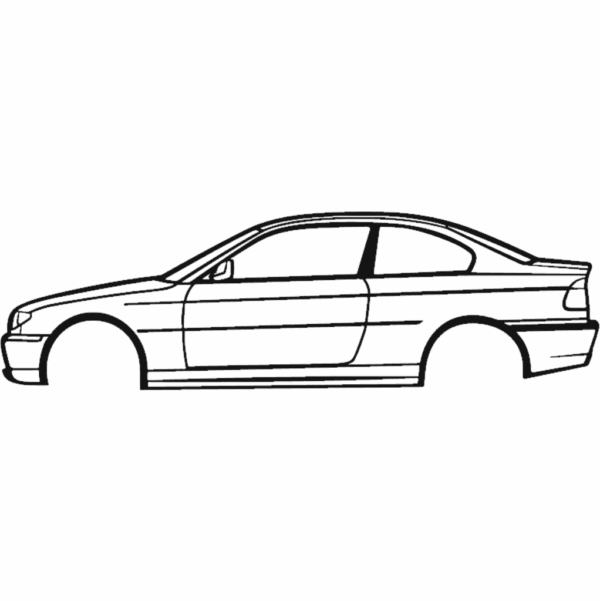 Obraz wycinany z drewna samochodu bmw e46 coupe facelift