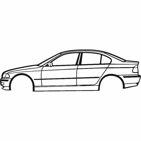 Obraz wycinany z drewna samochodu bmw e46 sedan
