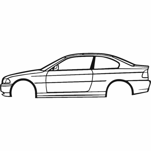 Obraz wycinany z drewna samochodu bmw e46_coupe