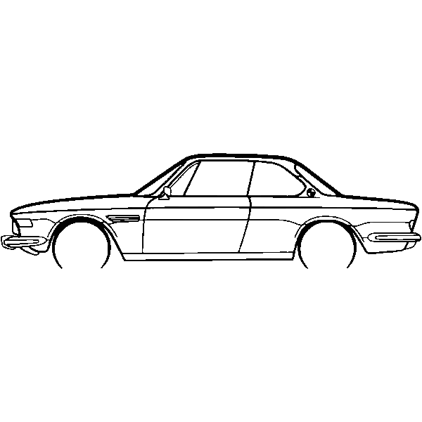 Obraz wycinany z drewna samochodu bmw e9 3.0 cs