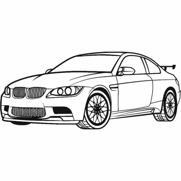 Obraz wycinany z drewna samochodu bmw e92 m3 perspective