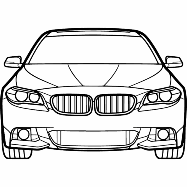 Obraz wycinany z drewna samochodu bmw f10 2014