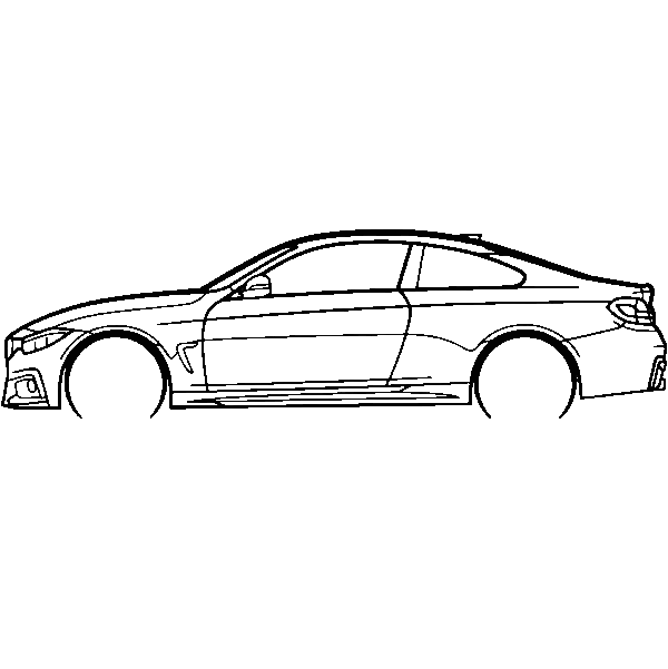 Obraz wycinany z drewna samochodu bmw f32 m