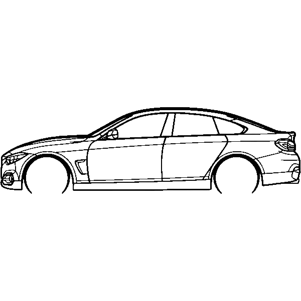 Obraz wycinany z drewna samochodu bmw f36 4 gran coupe