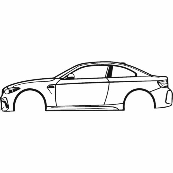 Obraz wycinany z drewna samochodu bmw f87 m2 2019
