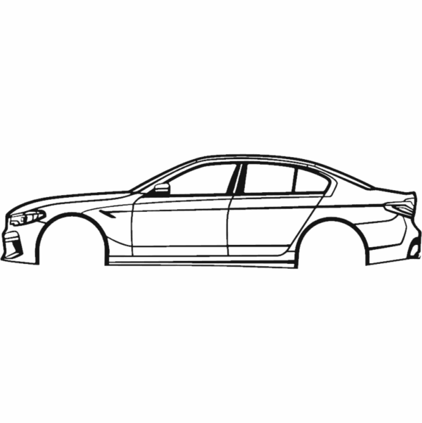 Obraz wycinany z drewna samochodu bmw f90 m5 2022