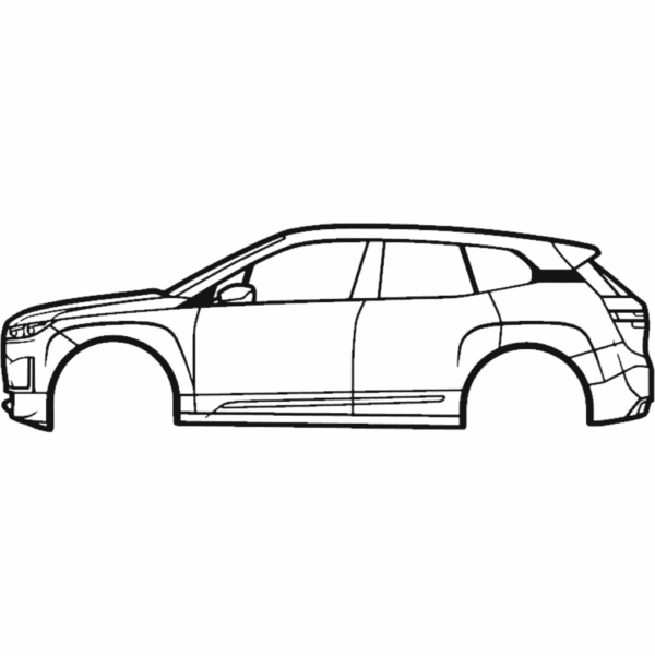 Obraz wycinany z drewna samochodu bmw ix 1st gen 2022