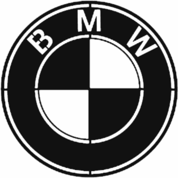 Obraz wycinany z drewna samochodu bmw logo