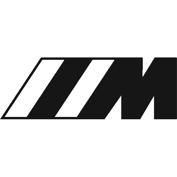 Obraz wycinany z drewna samochodu bmw m-pakiet logo