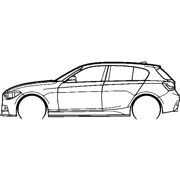Obraz wycinany z drewna samochodu bmw m135i