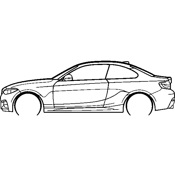 Obraz wycinany z drewna samochodu bmw m240i f22