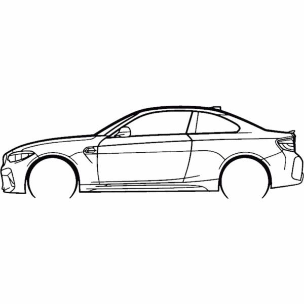 Obraz wycinany z drewna samochodu bmw m2_f87