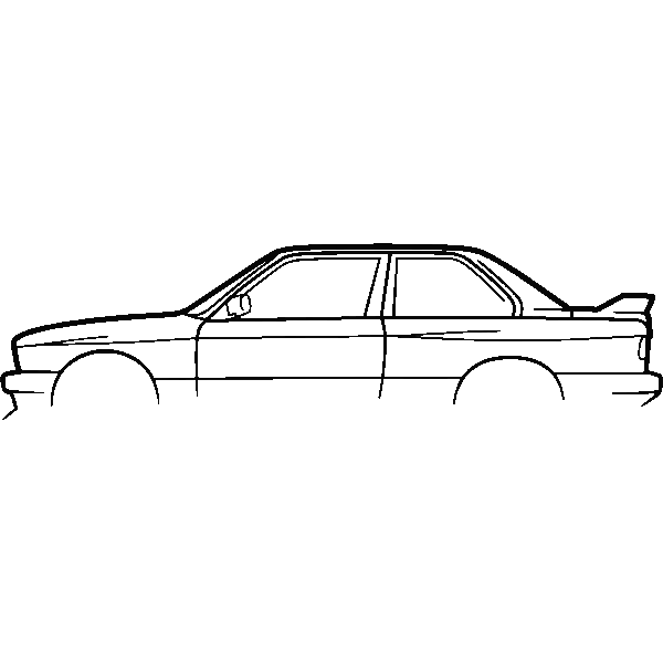 Obraz wycinany z drewna samochodu bmw m3 e30