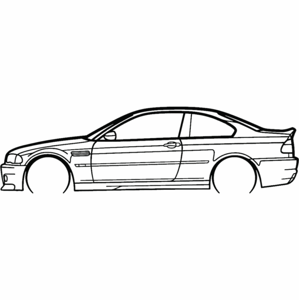 Obraz wycinany z drewna samochodu bmw m3 e46 csl