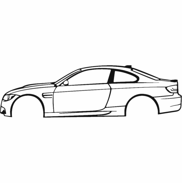 Obraz wycinany z drewna samochodu bmw m3_e92