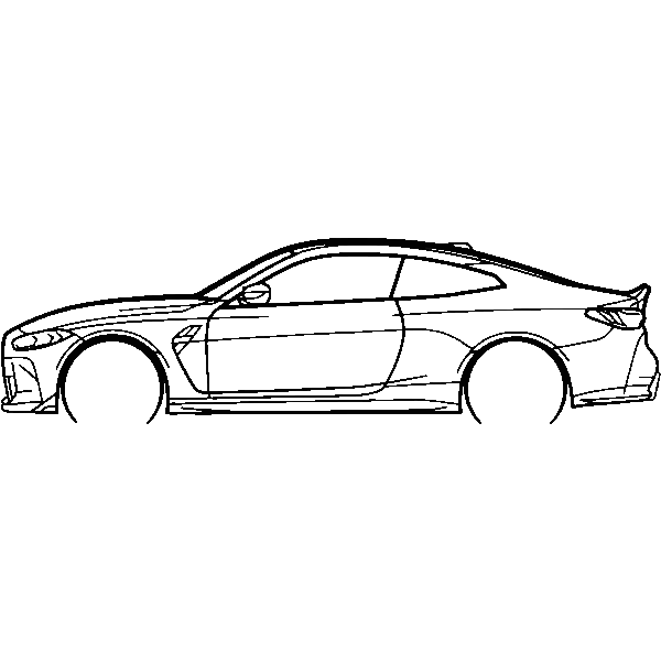 Obraz wycinany z drewna samochodu bmw m4 csl_g82