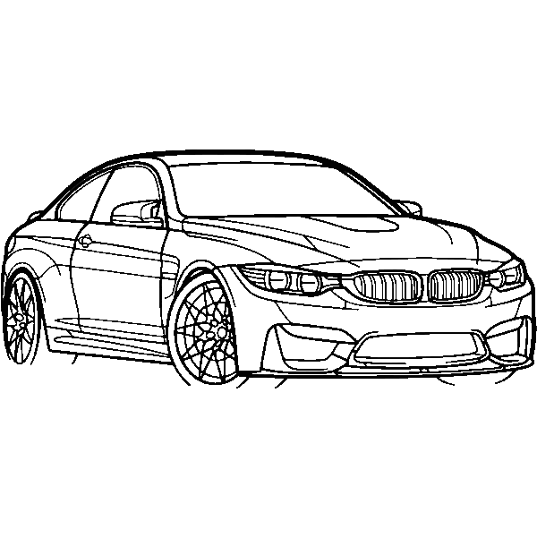 Obraz wycinany z drewna samochodu bmw m4 f82 front