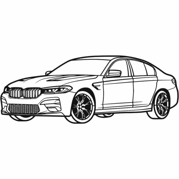 Obraz wycinany z drewna samochodu bmw m5 cs