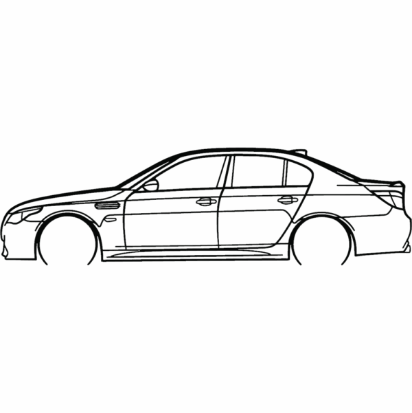 Obraz wycinany z drewna samochodu bmw m5 e60