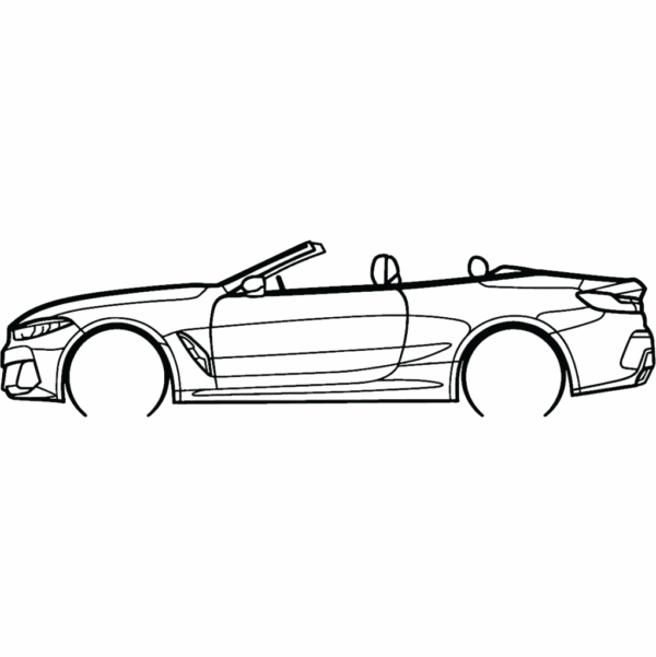 Obraz wycinany z drewna samochodu bmw m850i