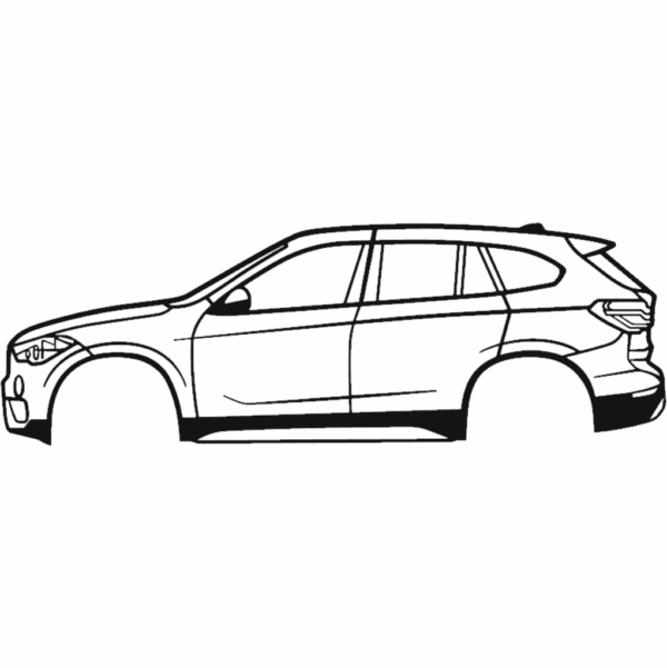 Obraz wycinany z drewna samochodu bmw x1 f48 2nd gen 2016